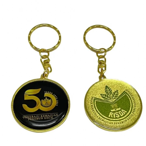 Epoxy Dome Keychain